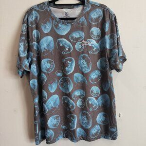 Hurley Jellyfish Print Blue & Grey TShirt